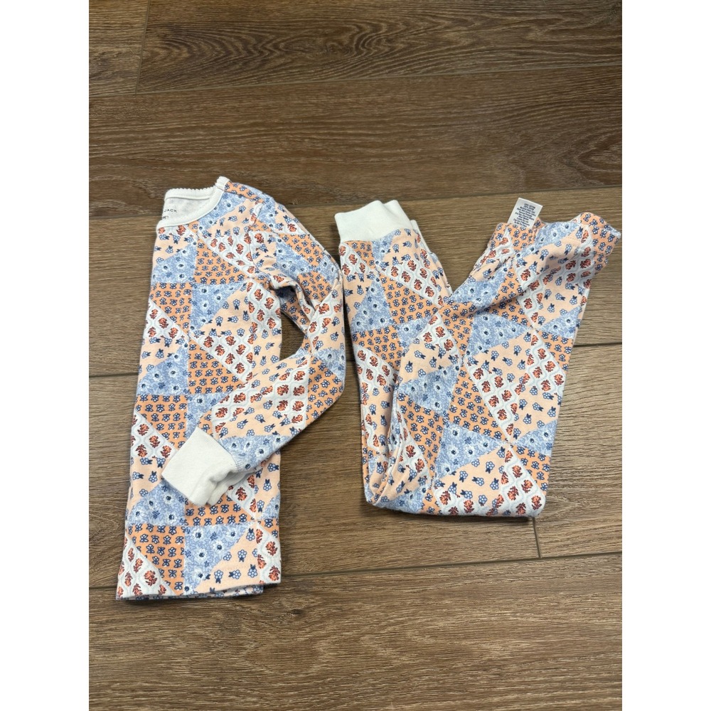 Janie and Jack Kids Girls Patchwork Floral Pajama Set Long Sleeve Pants Size 5